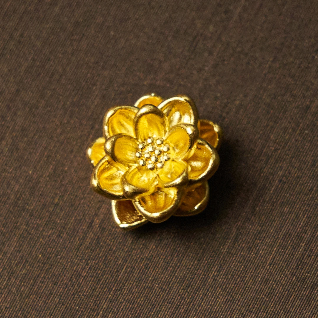 【金展珠宝】足金 莲花挂件