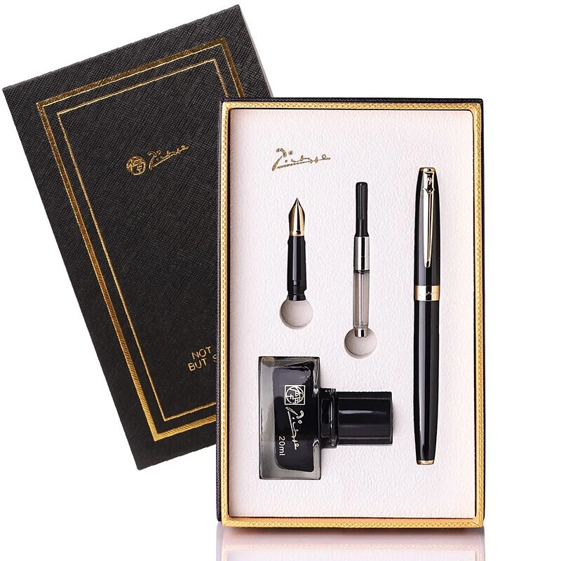 毕加索（pimio）办公钢笔+墨水礼盒套装双笔尖套装