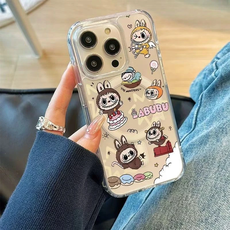 蛋糕拉布布适用苹果15手机壳iPhone13肤感14简约12防摔11潮男女