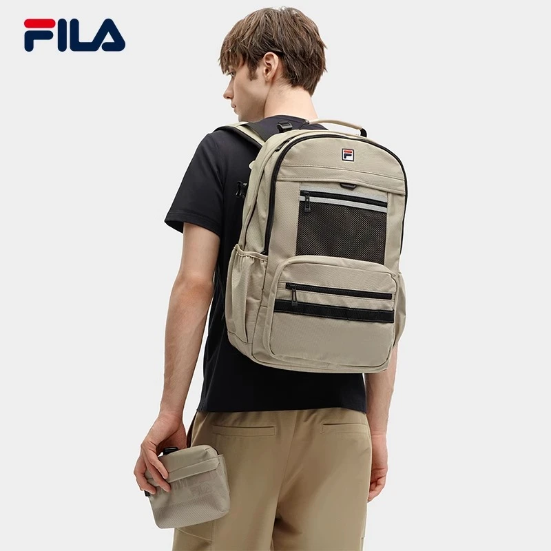 Fila/斐乐男背包2025春季休闲双肩包电脑包大容量书包F13M419104