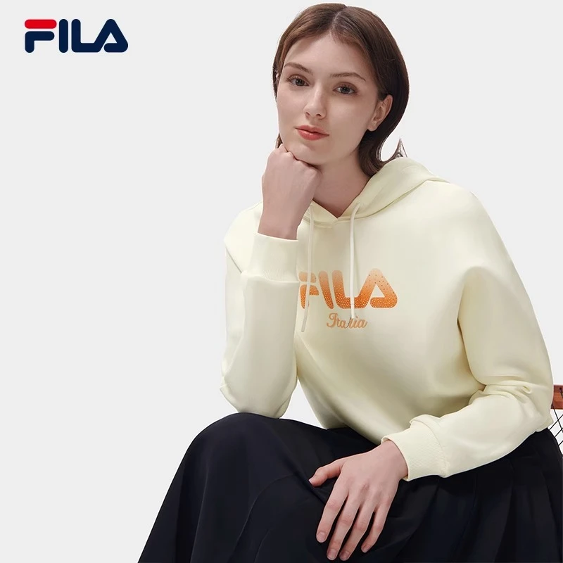 Fila/斐乐秋季百搭女子轻商务休闲针织连帽长袖卫衣F11W317202