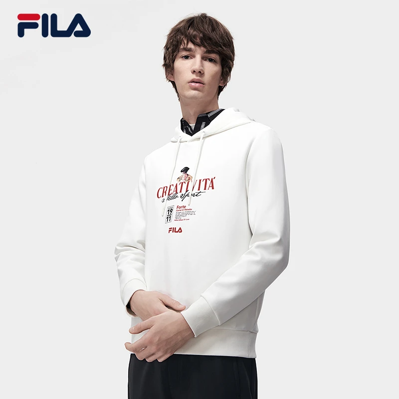 Fila/斐乐秋季新款时尚百搭男子休闲针织连帽套头卫衣F11M318204