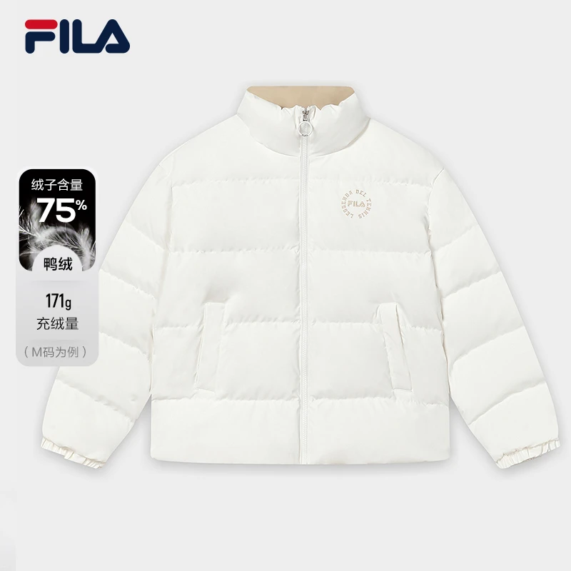 Fila/斐乐女冬季时尚轻薄耐磨保暖立领休闲羽绒服外套 F11W349907