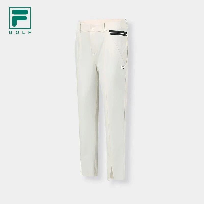 Fila/斐乐女梭织长裤基础时尚高尔夫运动裤【高能感】 A11W335805F