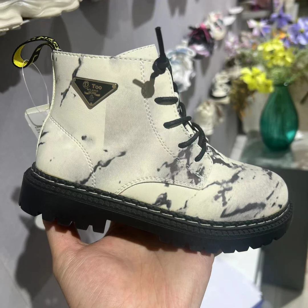 【新疆包邮反季二棉马丁靴清货】806 男女童时尚二棉马丁靴乌市发货