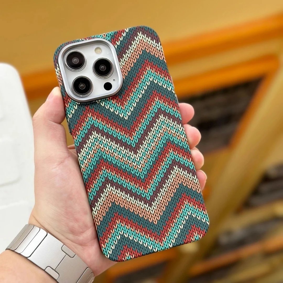 民族风凯夫拉纹理iPhone14promax手机壳magsafe磁吸苹果13pro硬壳