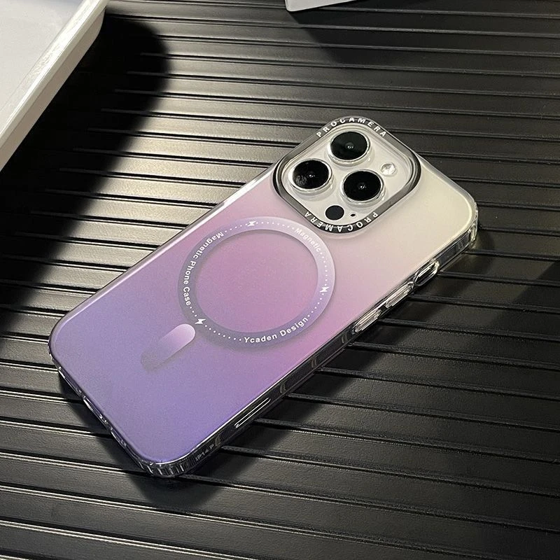 magsafe苹果14Promax手机壳磨砂渐变iPhone13无线磁吸保护壳IP12