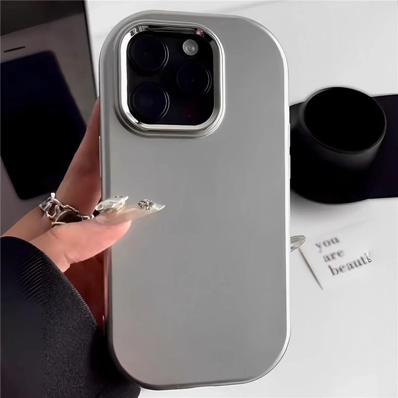 高级感苹果15promax手机壳ins风磨砂简约iPhone14/13pro纯色壳12