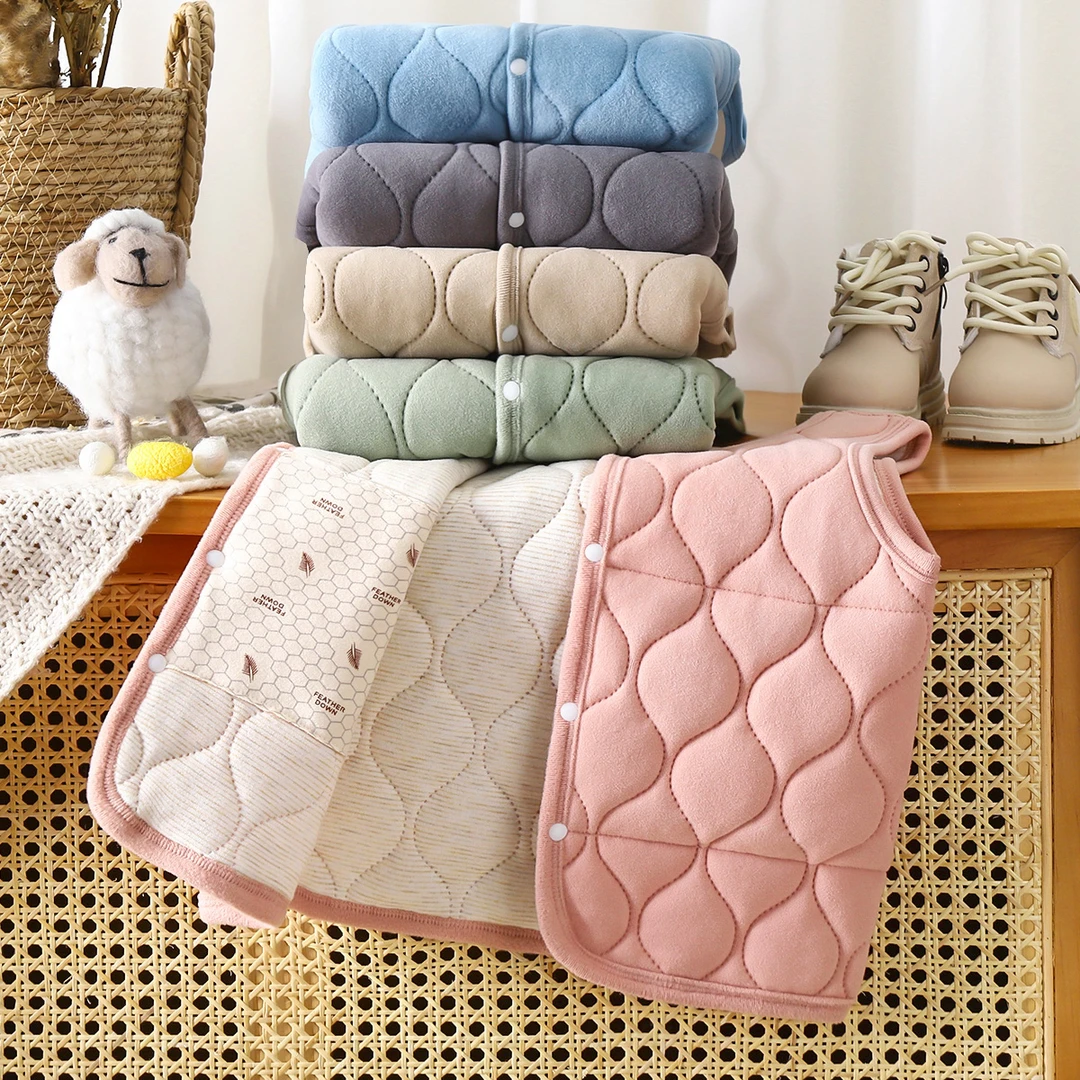 儿童温感马甲女童宝宝厚保暖贴身马夹外穿男童内穿棉背心婴儿秋冬