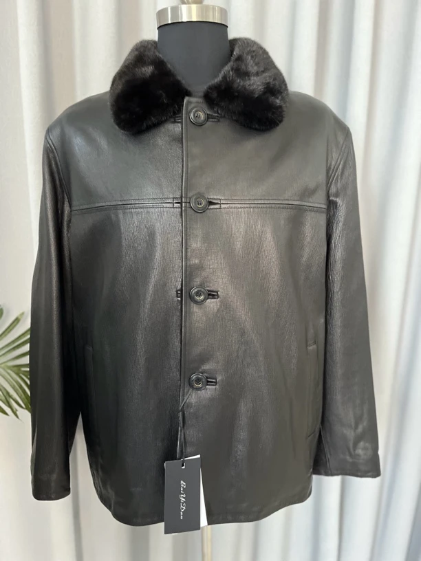 冬季超值断码男式进口貂绒羊皮双面穿