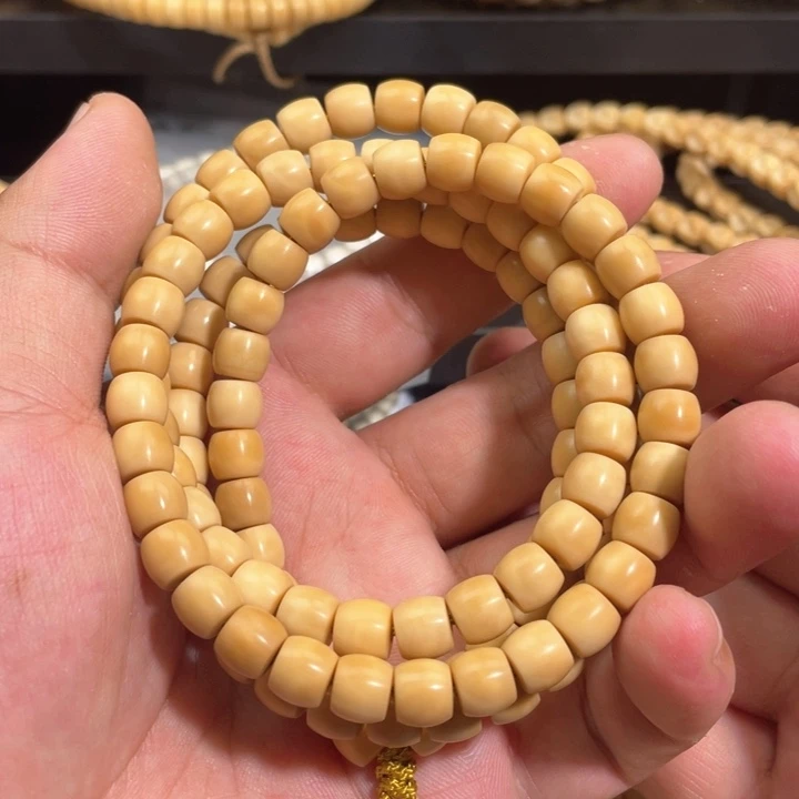 星月菩提吊坠龙脊菩提8×7直切120粒 老料 带钥匙孔