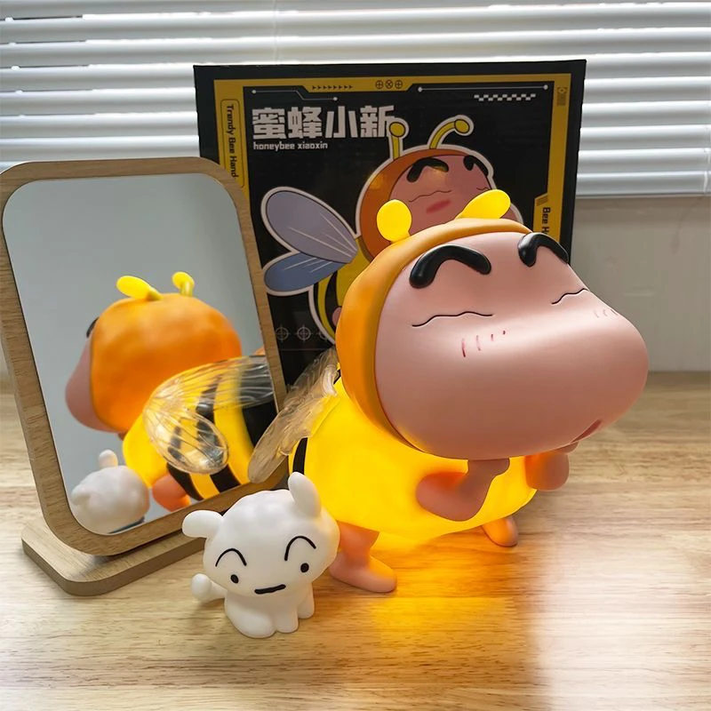 发光蜜蜂蜡笔小新小白小葵礼物生日礼物卧室客厅创意床头柜小夜灯