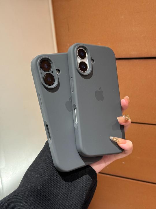 石墨色适用苹果16promax手机壳25液态硅胶iphone14简约13纯色1211