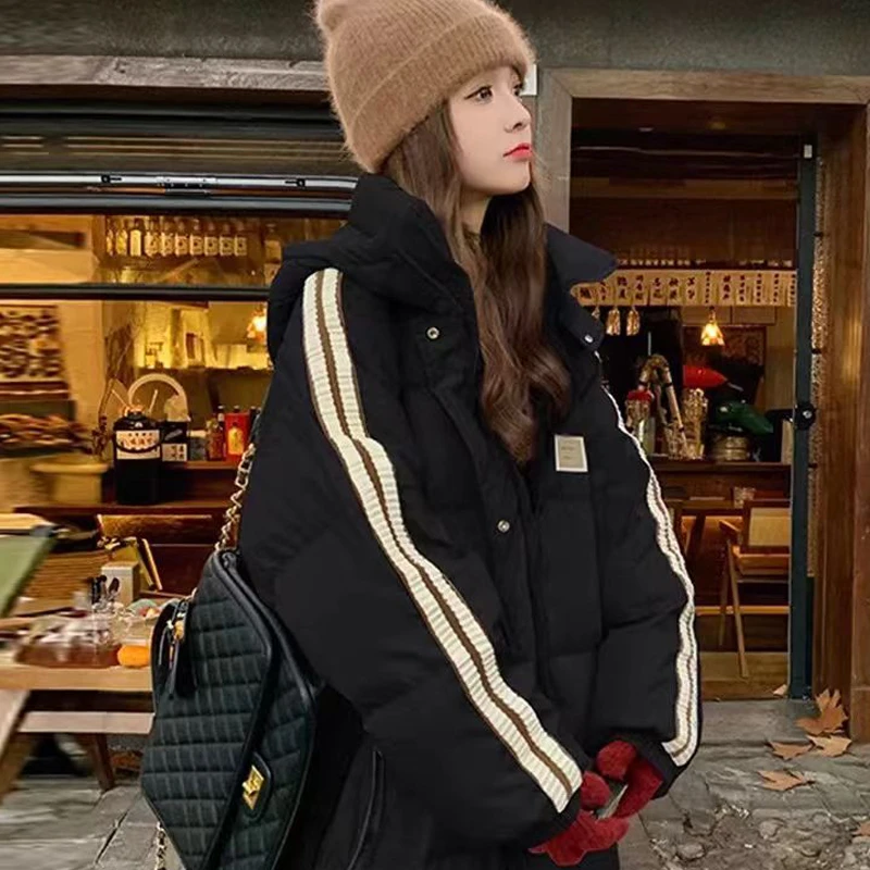 长款冬季新款韩版棉服外套过膝宽松情侣2024加厚保暖棉衣百搭棉袄