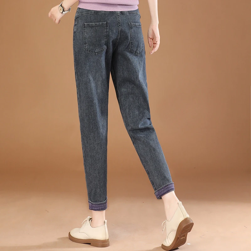 2023秋冬韩版休闲牛仔裤