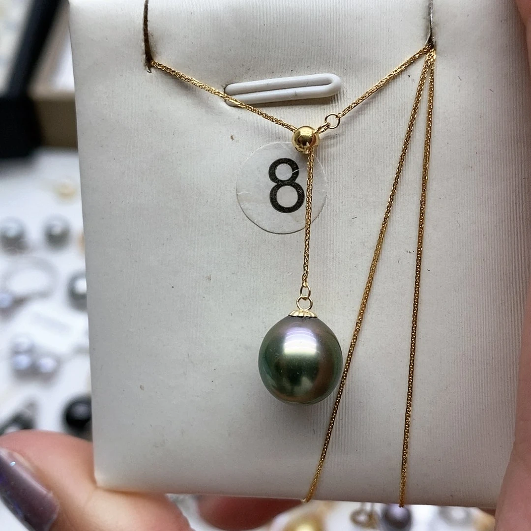 海水珍珠套链18K金镶嵌