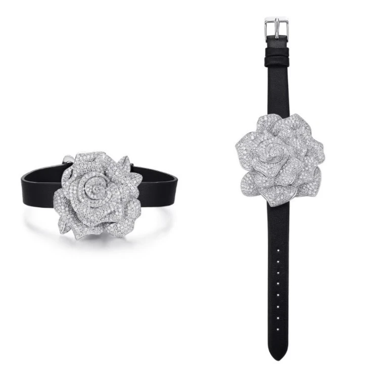 非金属合成锆石手链 RICHSUE 山茶花精致个性宴会气质手绳 小号