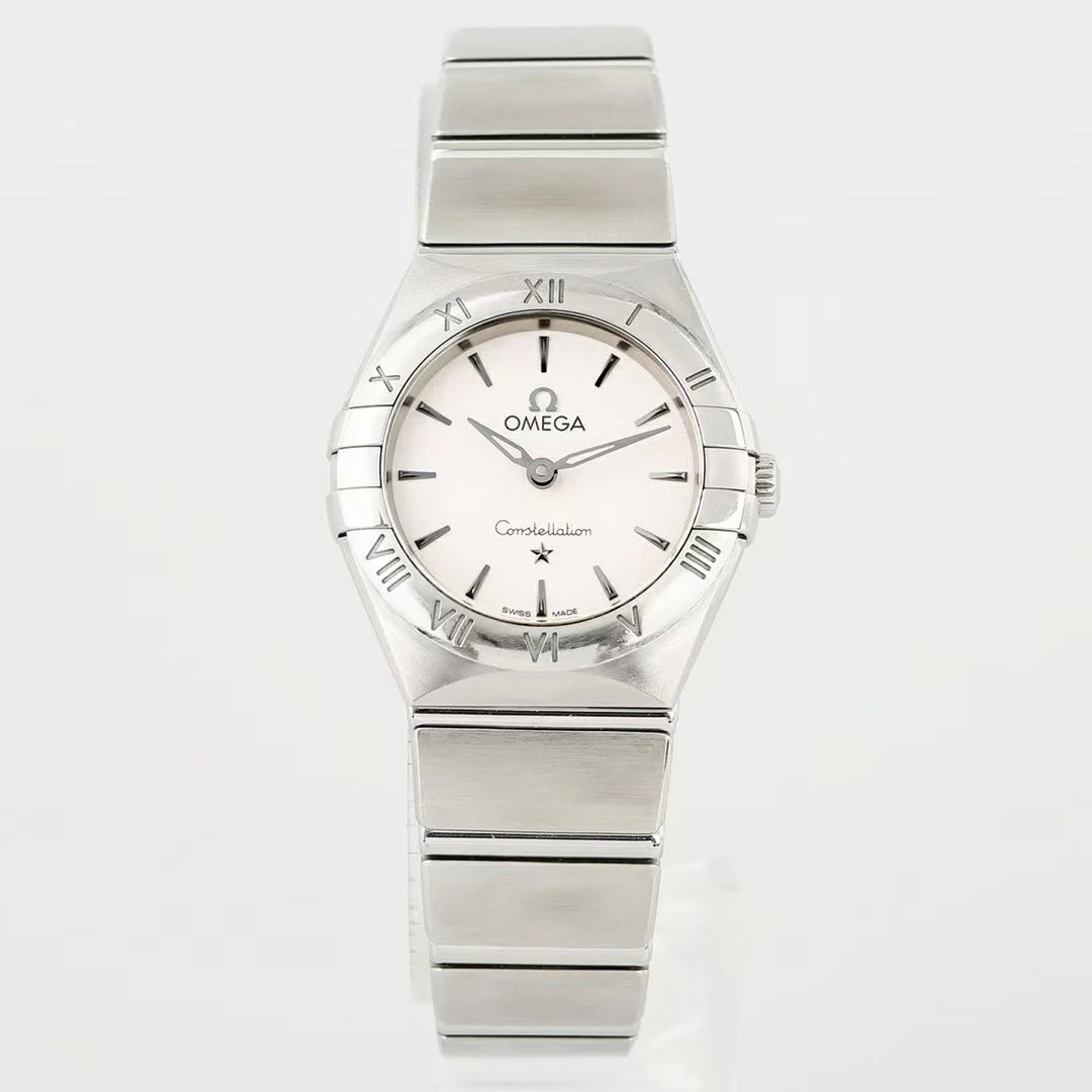 95新 Omega/欧米茄 /25表径/星座系列/石英/精钢/贝母盘/女士/