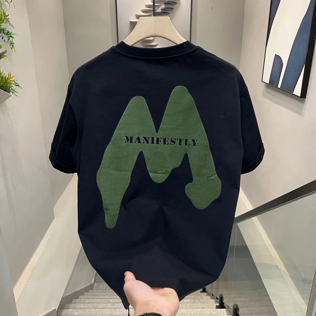 潮牌美式百搭上衣T2025新款爆款休闲高档男士短袖t恤夏季半袖纯棉