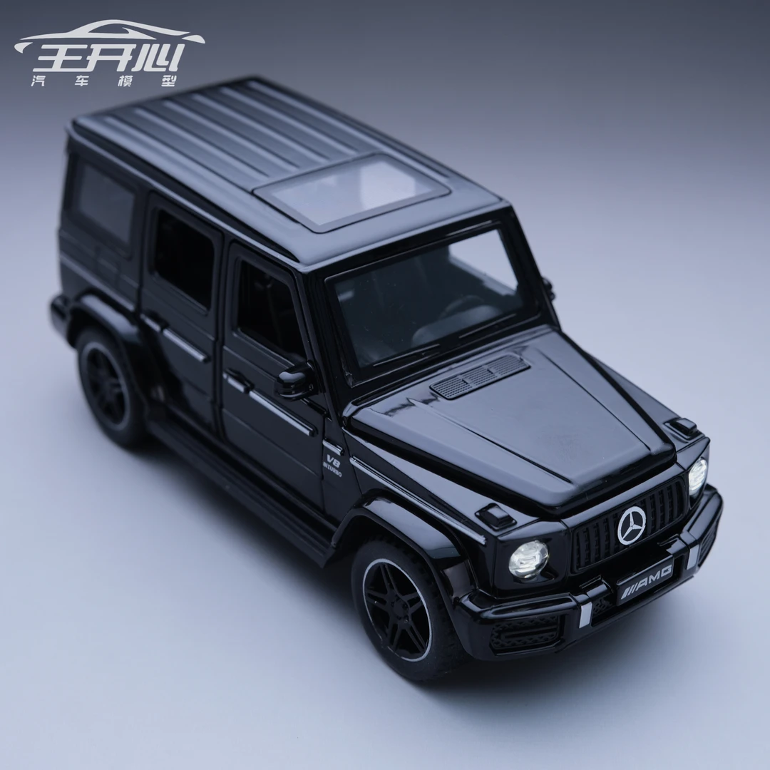 奔驰G63 黑色 合金全开  汽车模型 合金车 汽车模型  摆件