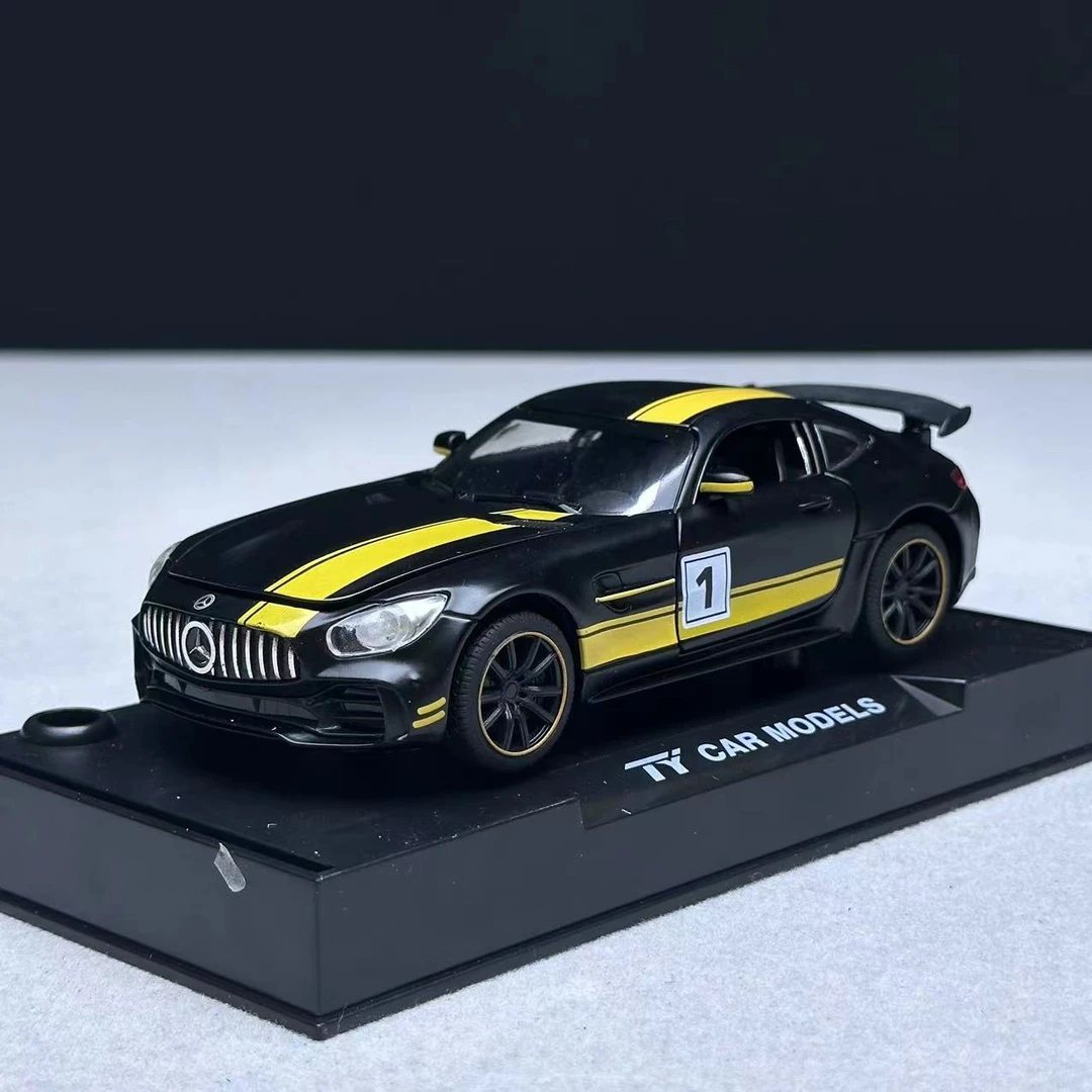 奔驰AMG GTR 合金全开   汽车模型车 合金车