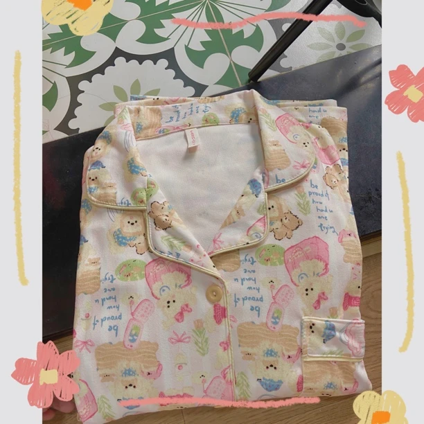 德绒德绒奶油黄色秋冬睡衣250斤睡衣女套装舒适休闲家居服