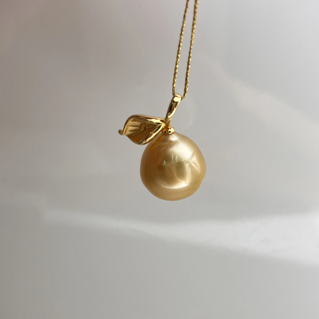 宫池海水南洋金珍珠吊坠