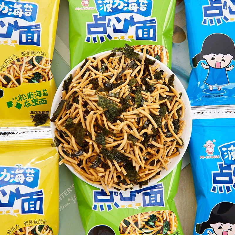 波力海苔点心面干脆面碎碎面干吃方便面整箱90后怀旧小零食小包装