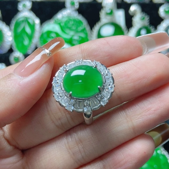 翡翠颈饰银S925镶嵌