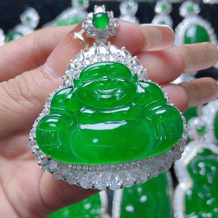 翡翠颈饰银S925镶嵌