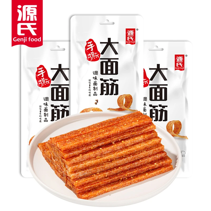 源氏手撕大面筋 香辣味面制品辣条经典童年口味解馋零食90g大包