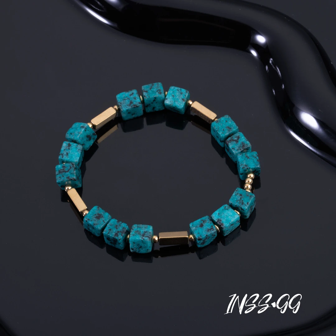 钛钢手链 【INSS·GG】手工气质轻奢时尚百搭小众绿色手链S151