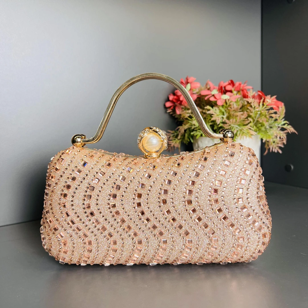 【SL】新款镶钻手提包气质名媛满钻宴会包时尚百搭单肩斜挎包女士包