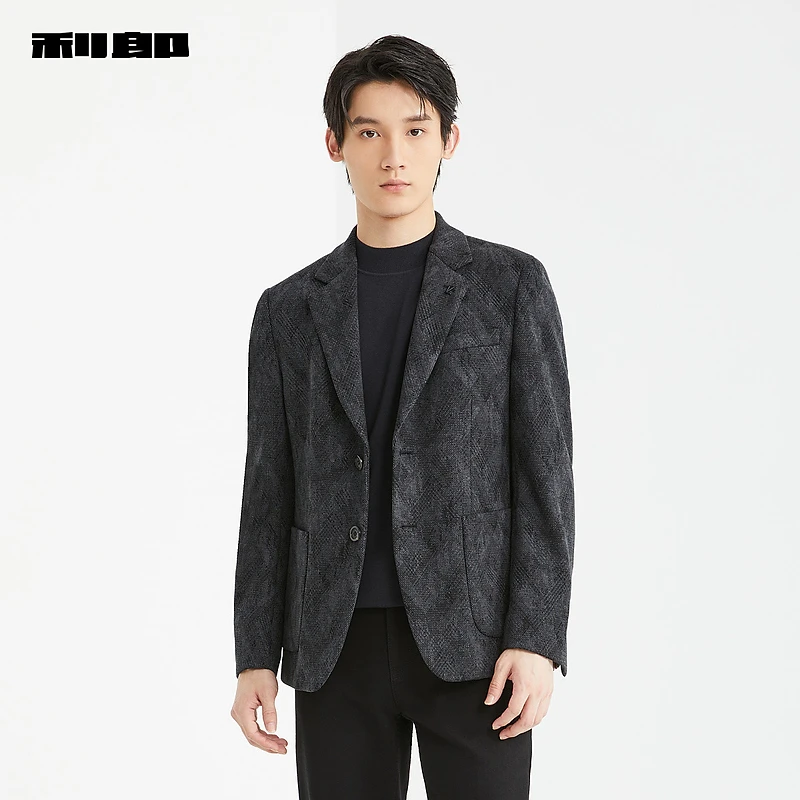 【商场同款】利郎官方毛呢大衣男士商务休闲冬季男装外套1S