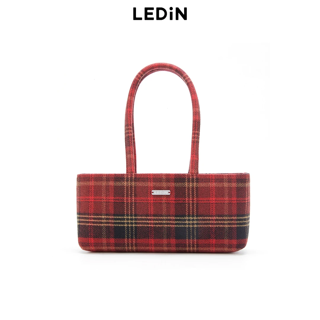 【商场同款】乐町2024年冬季新品格纹手提包C1YFE4356