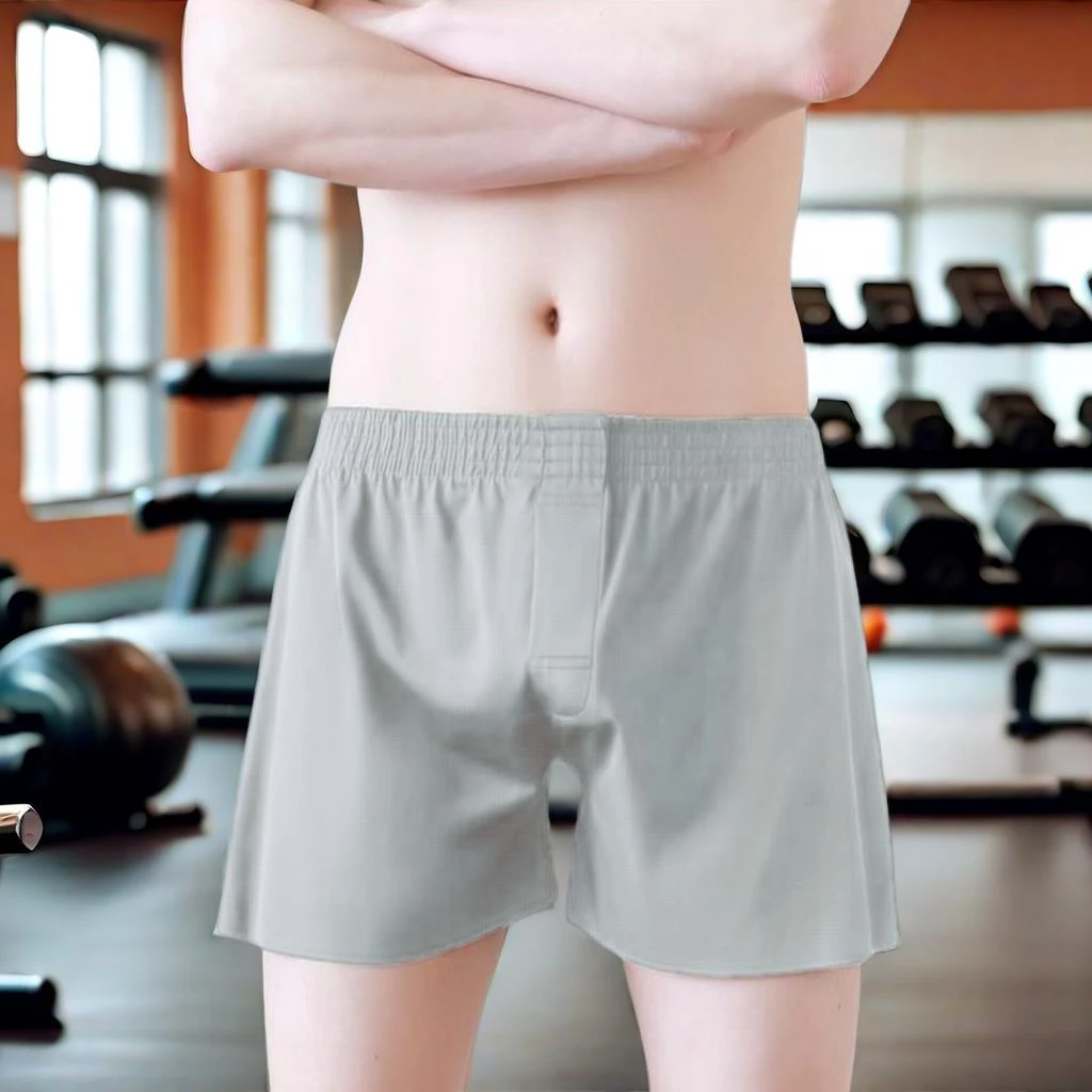 男士家居短裤超薄冰丝潮流舒适居家宽松大码弹力睡裤阿罗裤短裤衩