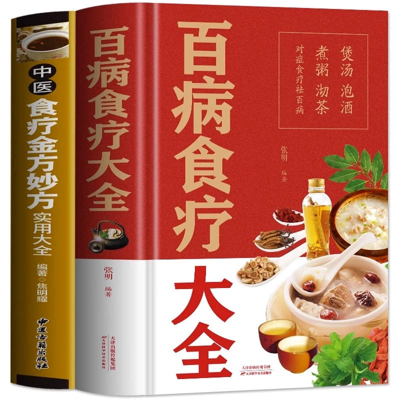 2册 百病食疗大全书+中医食疗金方妙方实用大全 家庭中医内外科