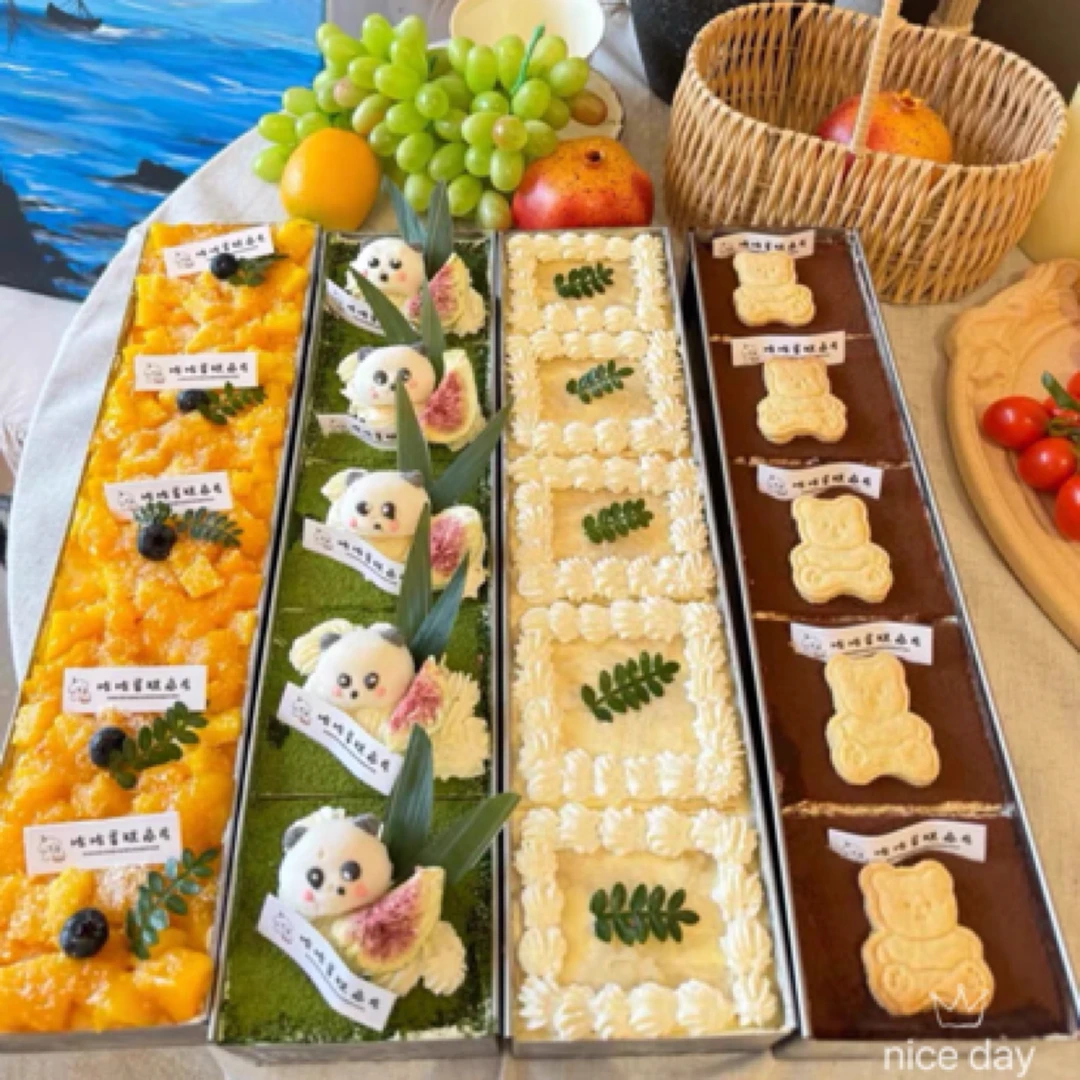 加刻度网红提拉米苏模具不锈钢长方形可拆卸带盖蛋糕提拉米苏模具