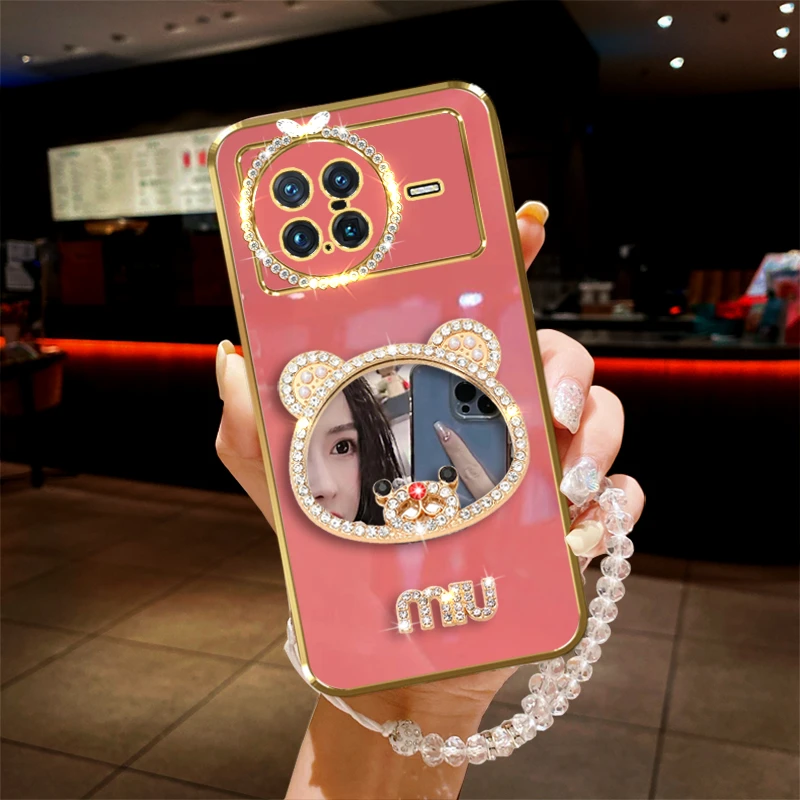 vivo xnote手机壳5G镶钻V2170A时尚镜子全包镜头防摔保护套女款新