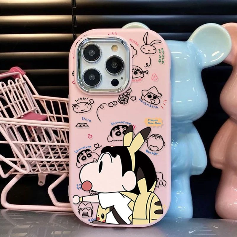 放学小新苹果15手机壳iphone14promax/12/13软壳11/xs金属胖墩/xr