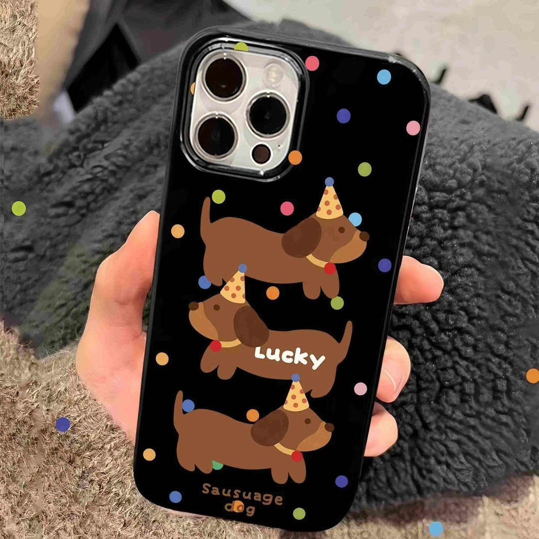 卡通小狗适用15苹果14手机壳iPhone13可爱11防摔12promax软7新8p