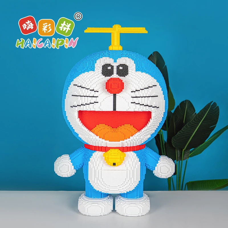 成人拼装积木玩具正版授权哆啦A梦叮当猫小孩拼装积木模型玩具