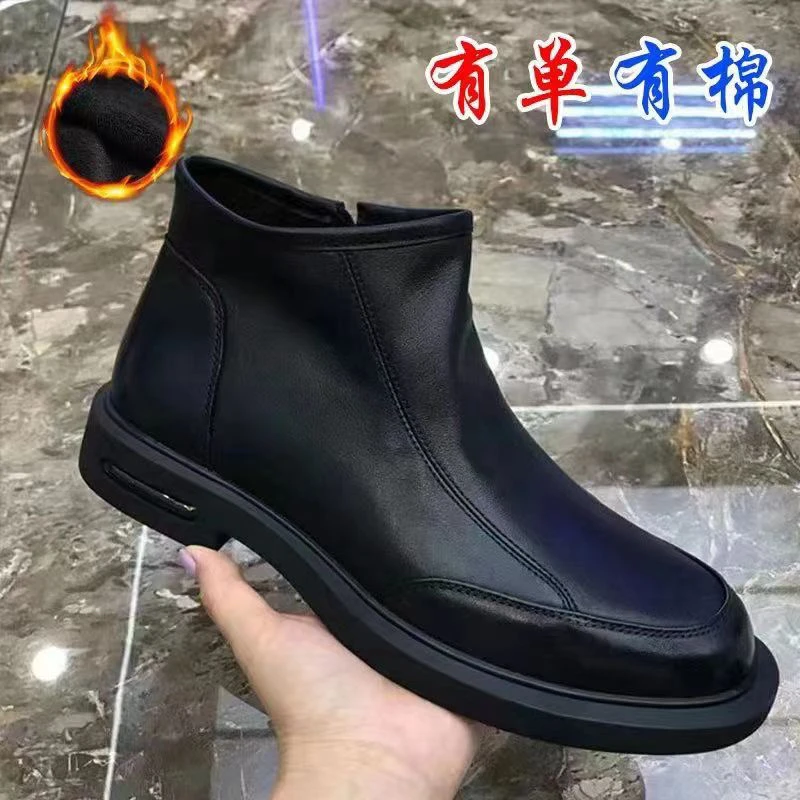 2025新款皮鞋加绒加厚