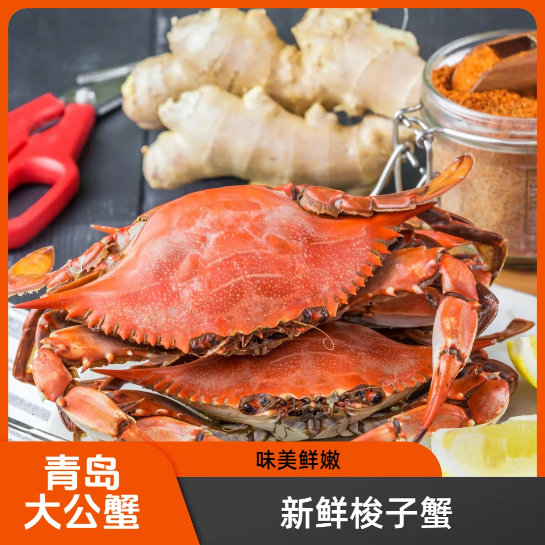 【青岛当日鲜】梭子蟹 大公蟹 3-6两/只 2-4斤装【保鲜不保活】