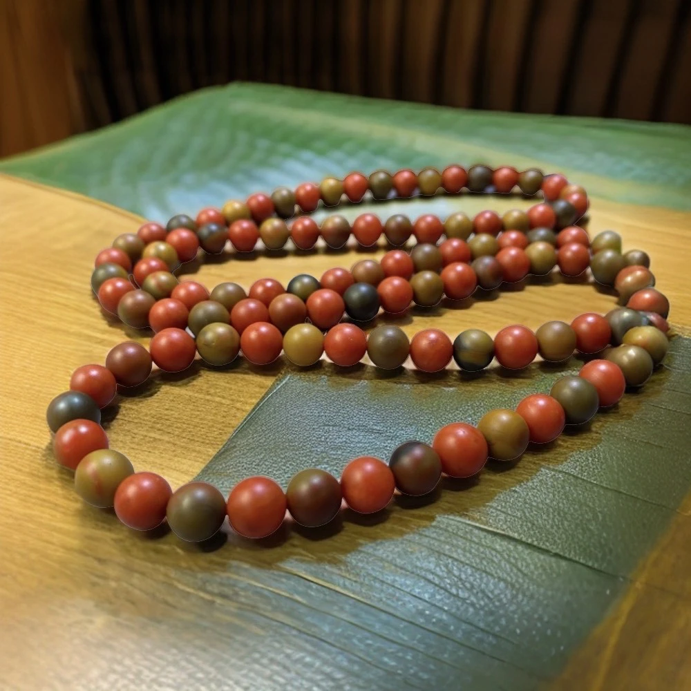 云南巧家包浆南红108颗长链  12mm百搭项链项链（多样性发货其一）