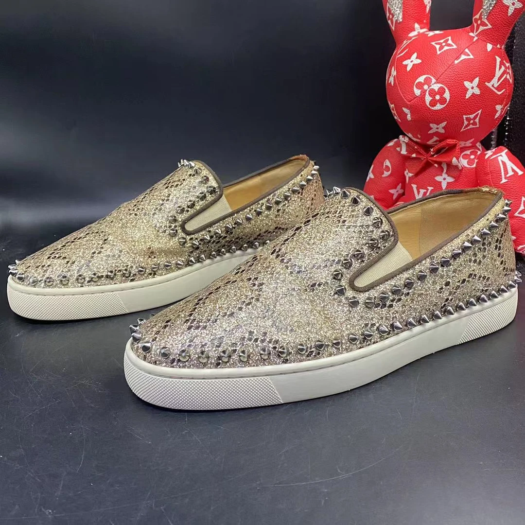 【聚星福利】ChristianLouboutin/路铂廷休闲一脚蹬板鞋40码ddm1103