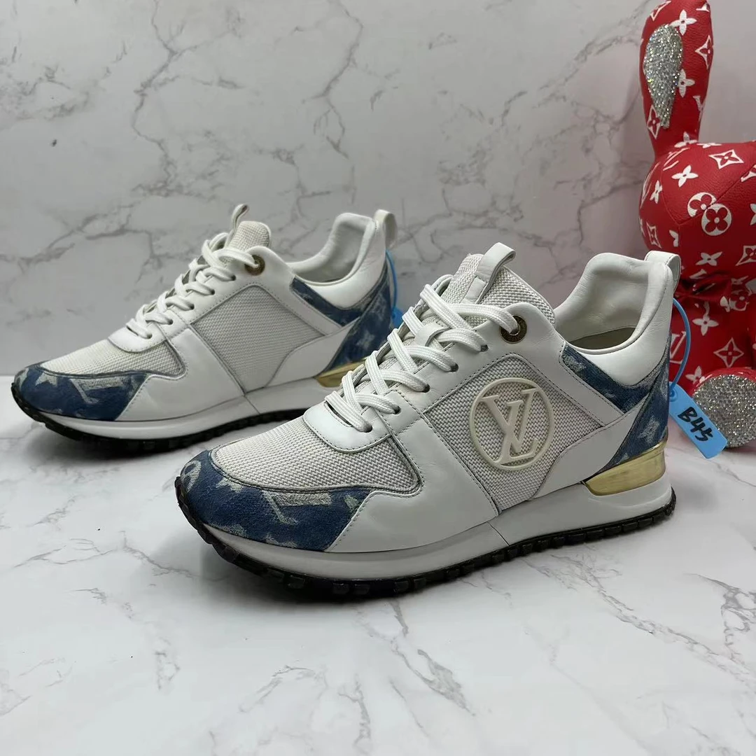 【聚星折扣】路易威登/LouisVuitton runaway白蓝牛仔运动鞋37.5欧
