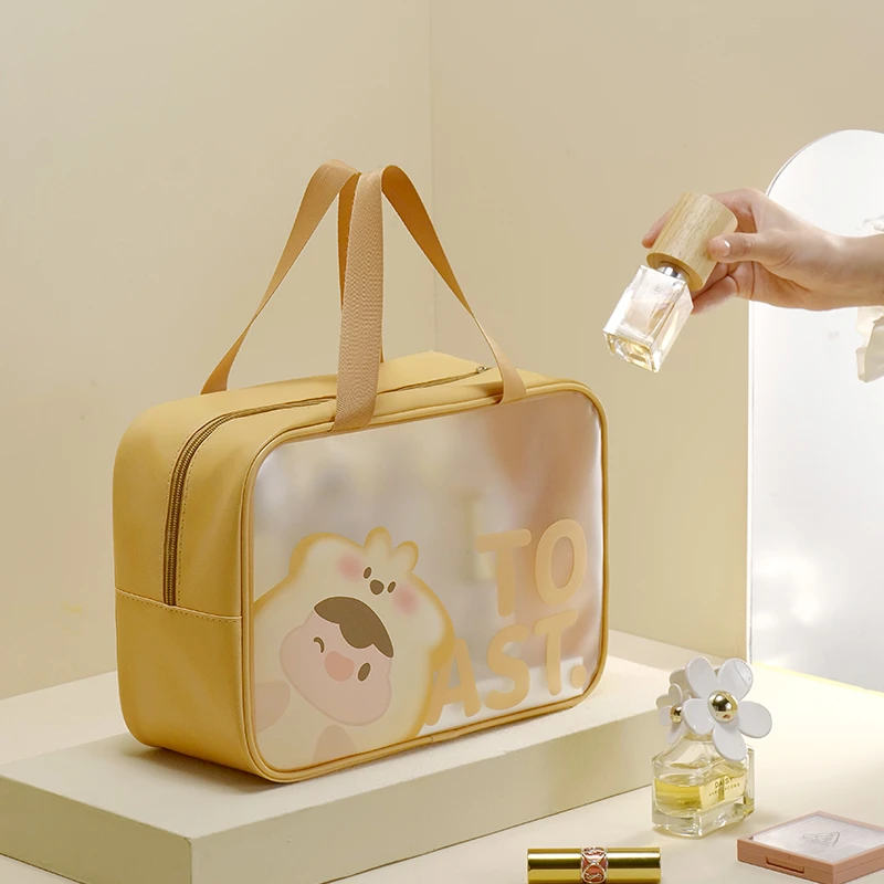 简约手提大容量洗漱包防水化妆包旅行便携洗漱用品化妆品收纳袋