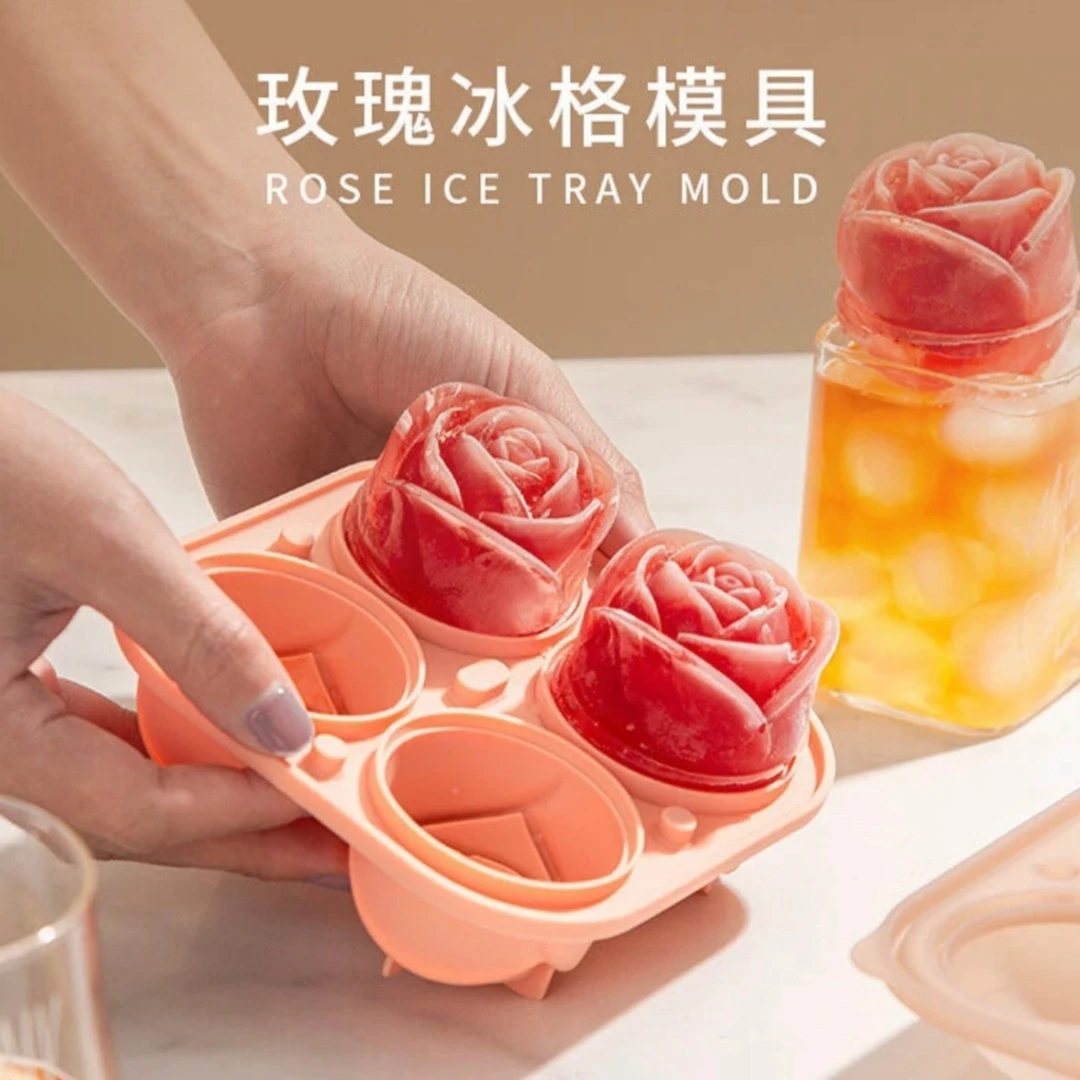【自制玫瑰】玫瑰花冰块模具创意神器硅胶模具夏日可爱小型冷饮模具