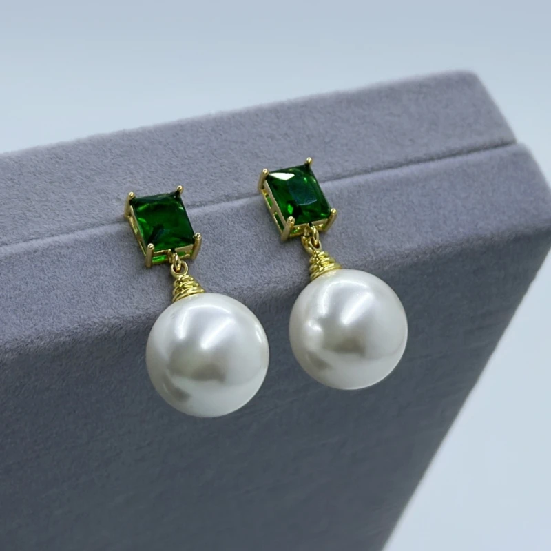 铜合金耳饰 正圆大耳钉16MM轻奢时尚百搭素款小众法式经典 精致